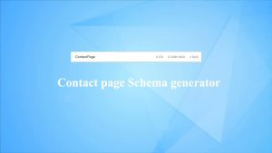 Contact page schema