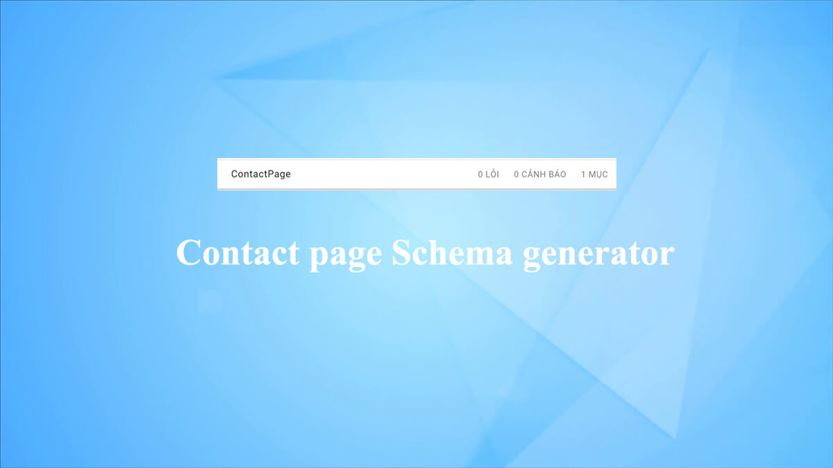 Tìm hiểu về Contact page schema