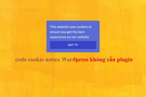 Chèn code cookie notice Wordpress không dùng plugin rất dễ