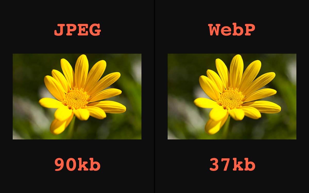 Sử dụng đinh dạng webp sẽ nhanh hơn jpg, png.