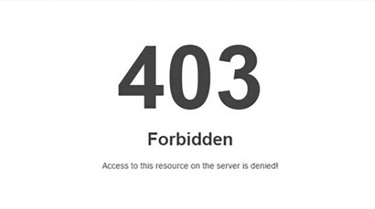 Sửa lỗi 403 - forbidden: access is denied.